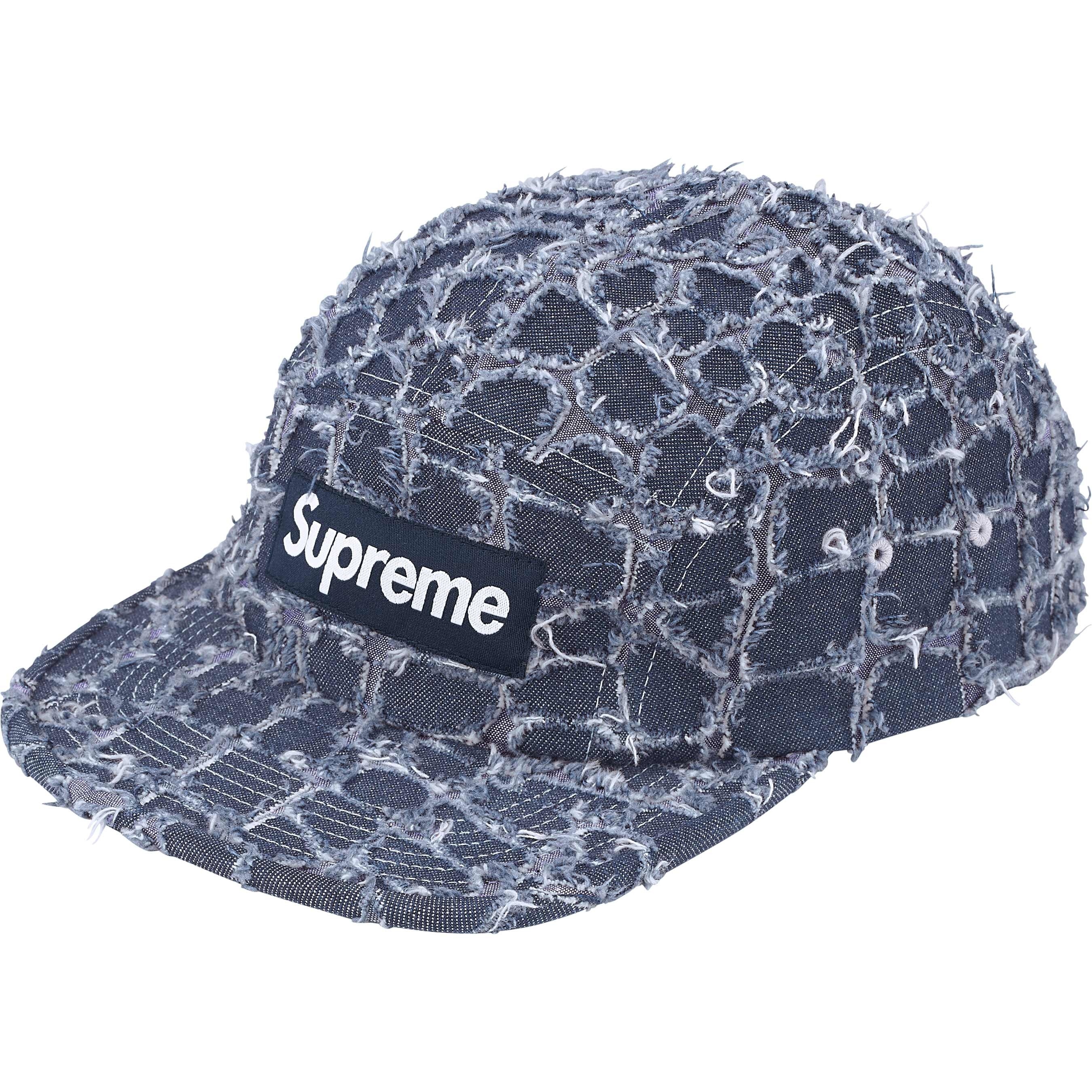 Frayed Croc Denim Camp Cap view 2